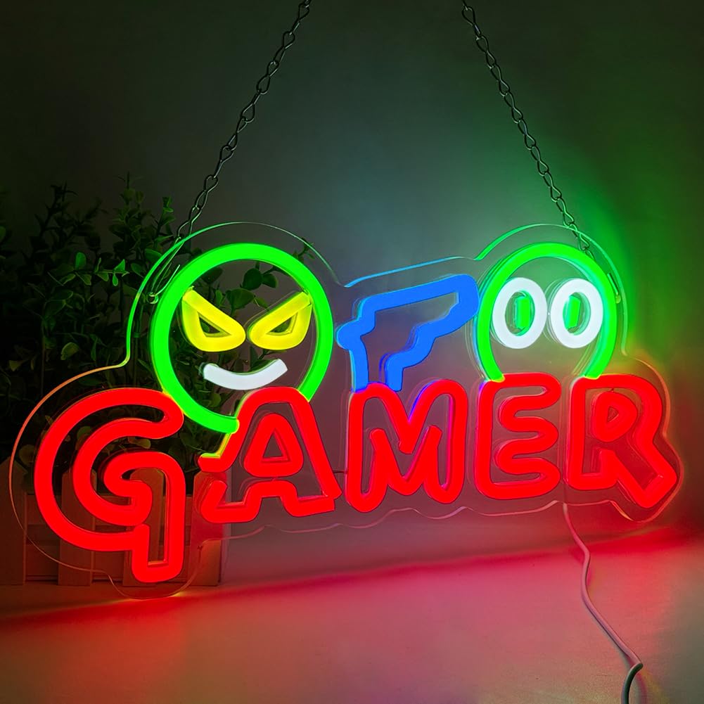 Wedding Led - Gamer Neon-Schild LED-Wandleuchte Anpassbare Farbenfrohe Gaming-Neonlampe