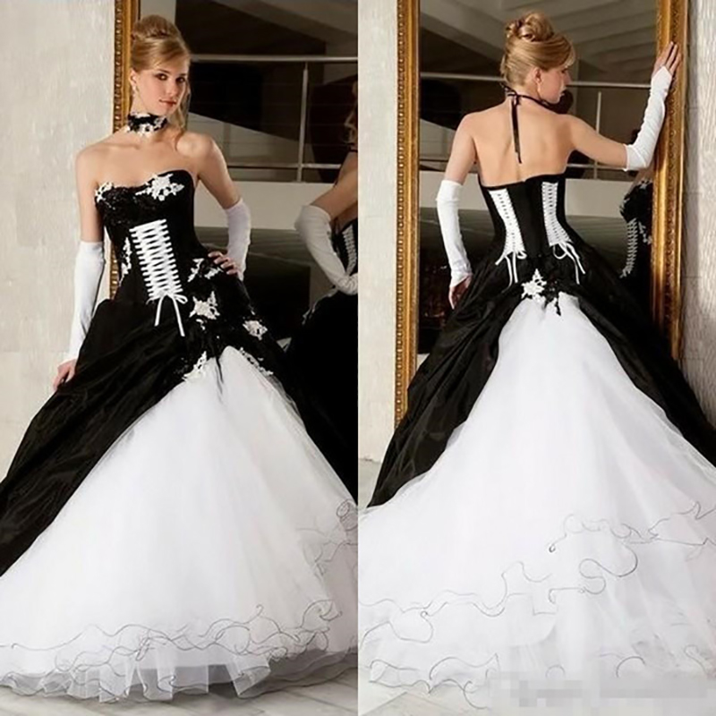 Bridal Sash Ribbon - Maßgeschneiderte Vintage schwarz-weiße Brautkleider, Ballkleider, heißer