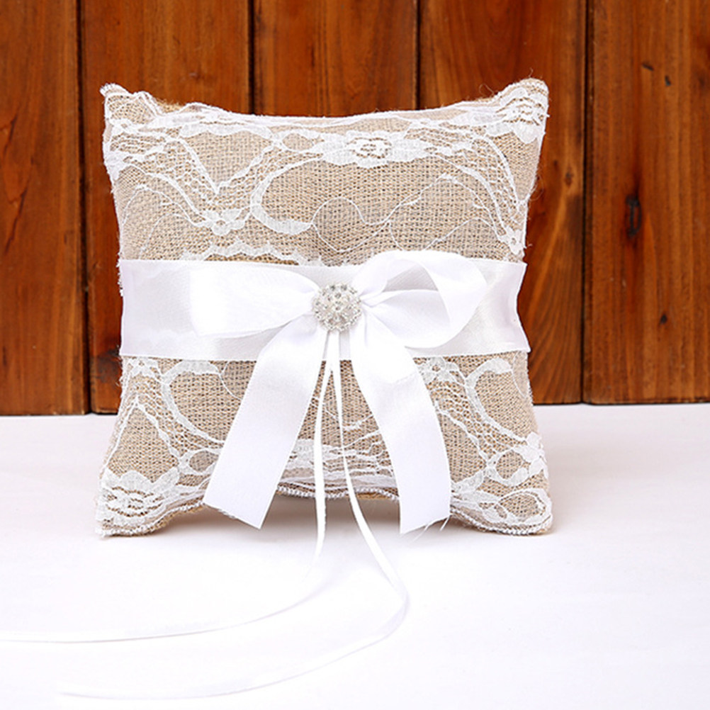 Wedding Ceremony Supply - 1 Set Hochzeitsringkissen aus Spitze und