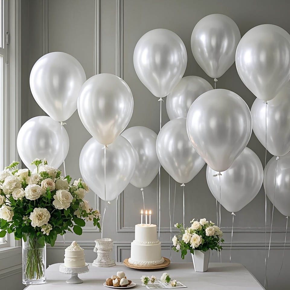 Wedding Ceremony Supply - Perlweißes Ballonset, geeignet für Geburtstage, Hochzeiten,
