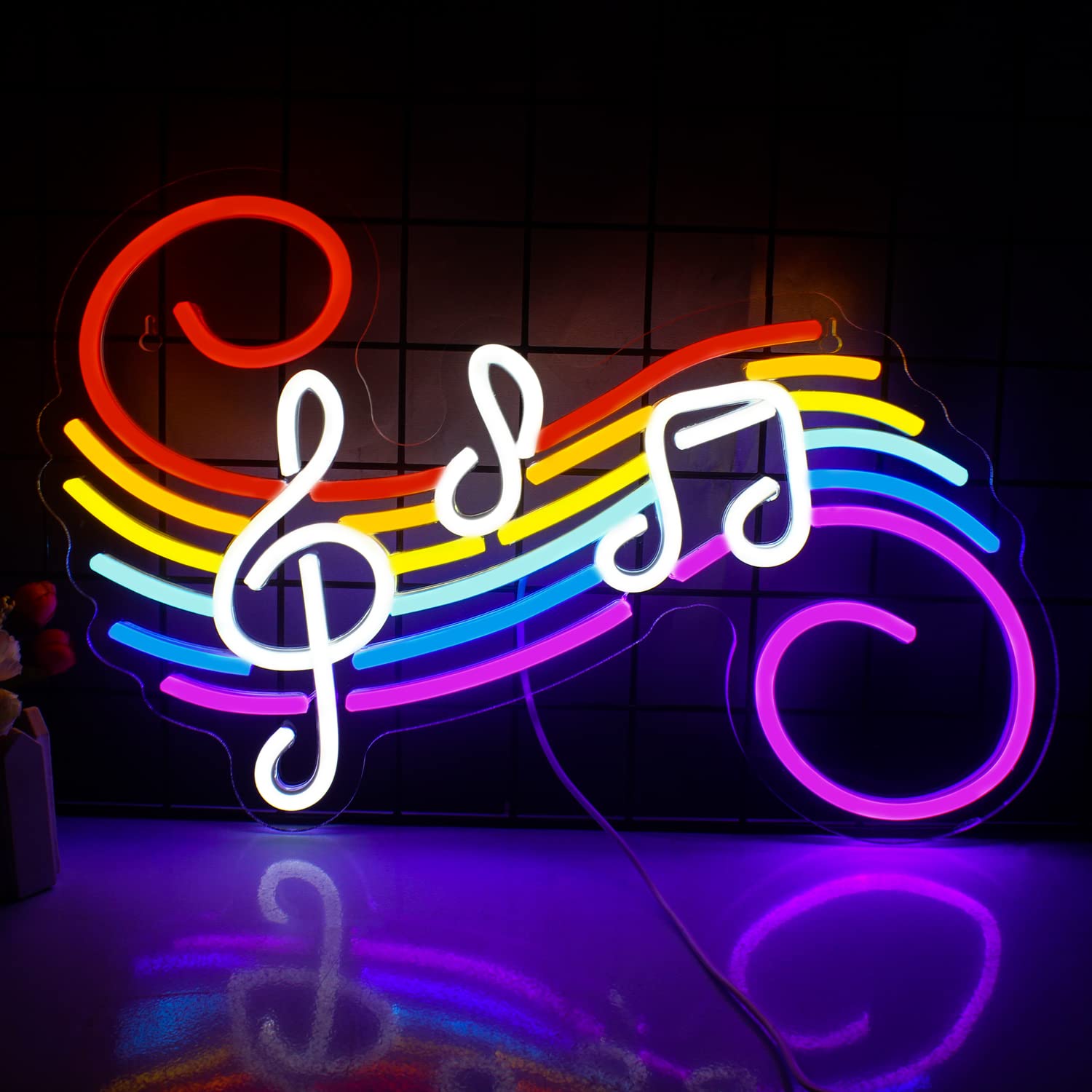 Wedding Led - Musiknoten Neonschild Anpassbare Farbige Violinschlüssel LED-Neonlicht