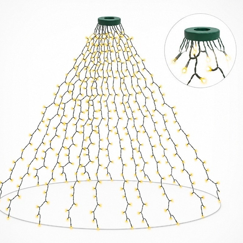 Wedding Led - Wasserdichte USB-LED-Lichterkette, 8 Beleuchtungsmodi für Weihnachtsbaum,