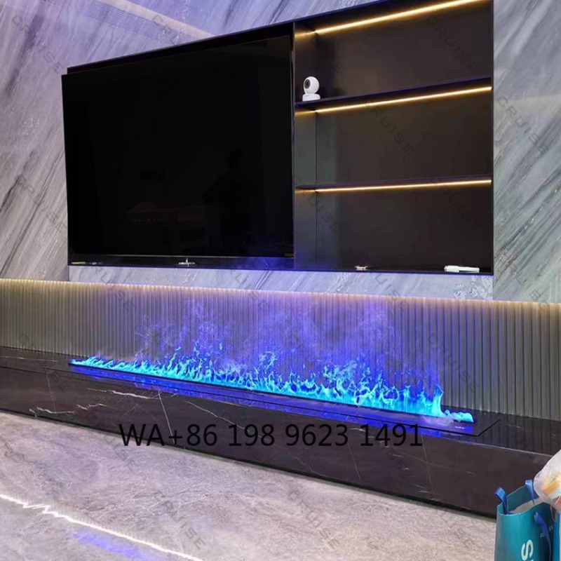 Wedding Led - LED-Licht-Einsatz mit Fernbedienung, 3D-Dampfzerstäubungs-Kamin, RGB-Mehrfarbenflamme für