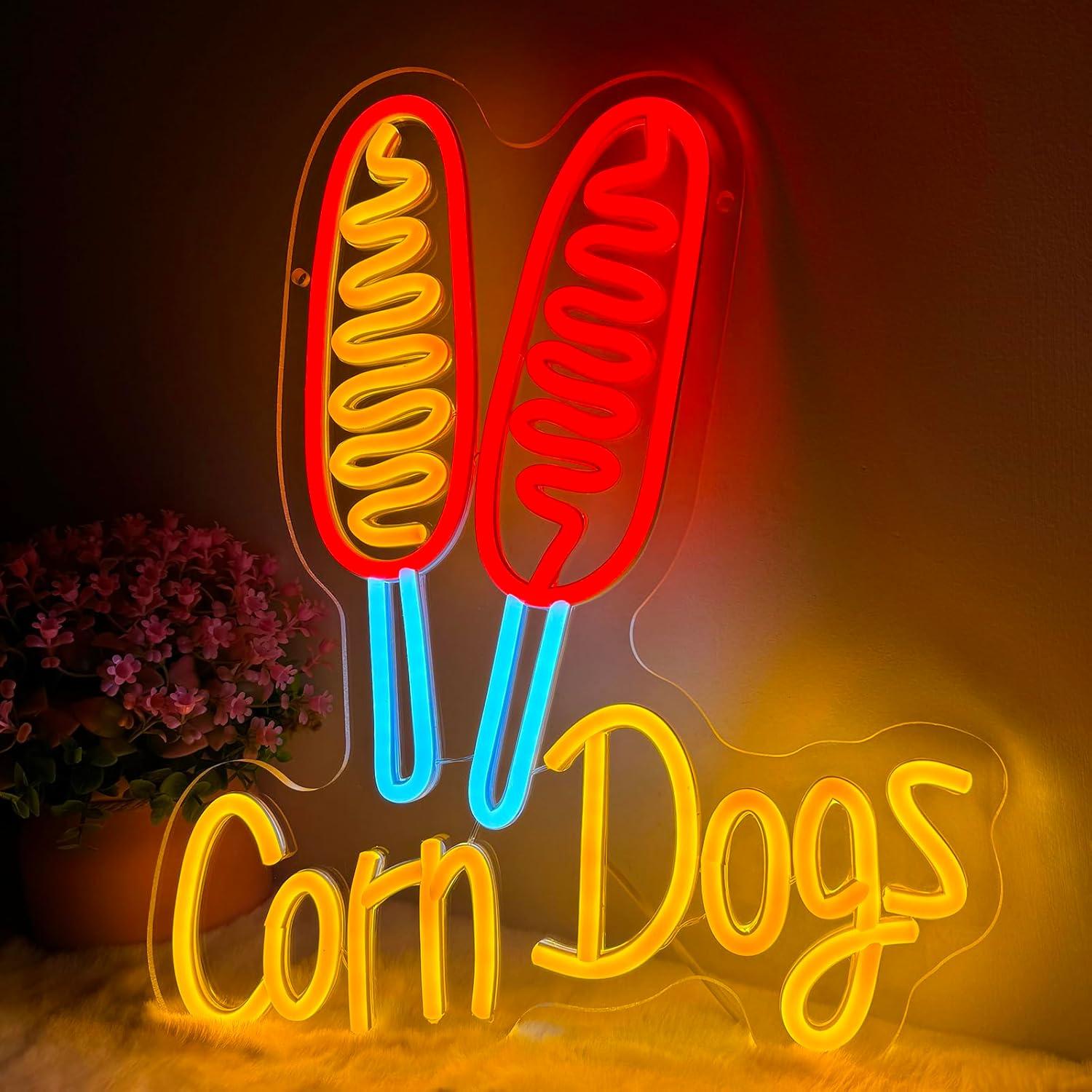 Wedding Led - Corn Dog Neon-Schild Snack USB Dimmbare