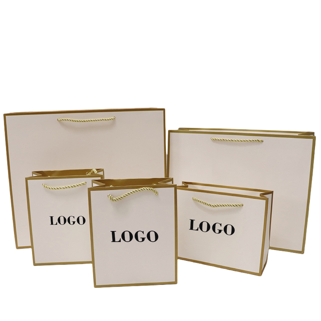 Wedding Package Gold - 5 Stück Personalisierung Ihres Logos Goldpapier-Geschenktüten