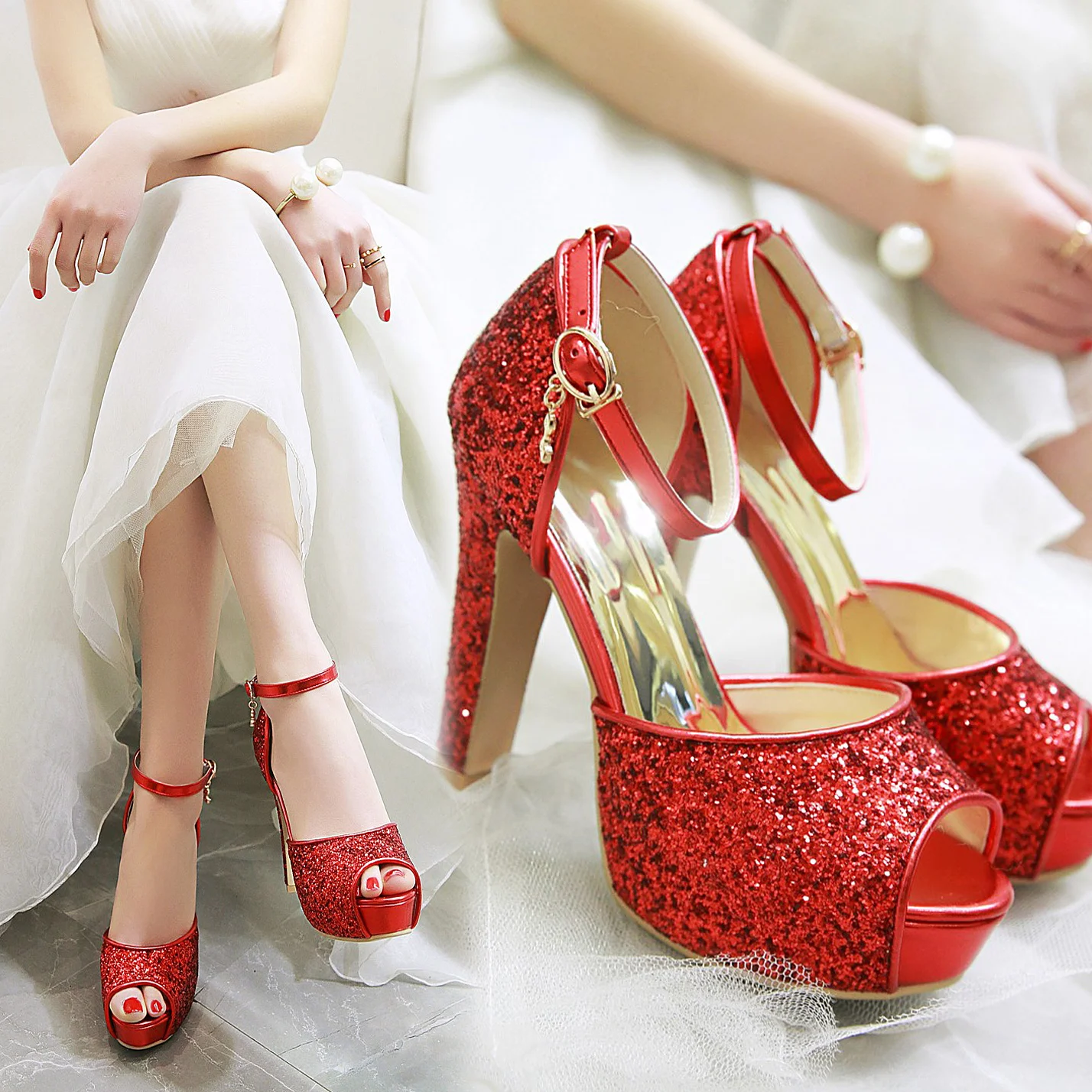Silber Sommer Frauen High Heel – Wedding Super Bewertung und Preis