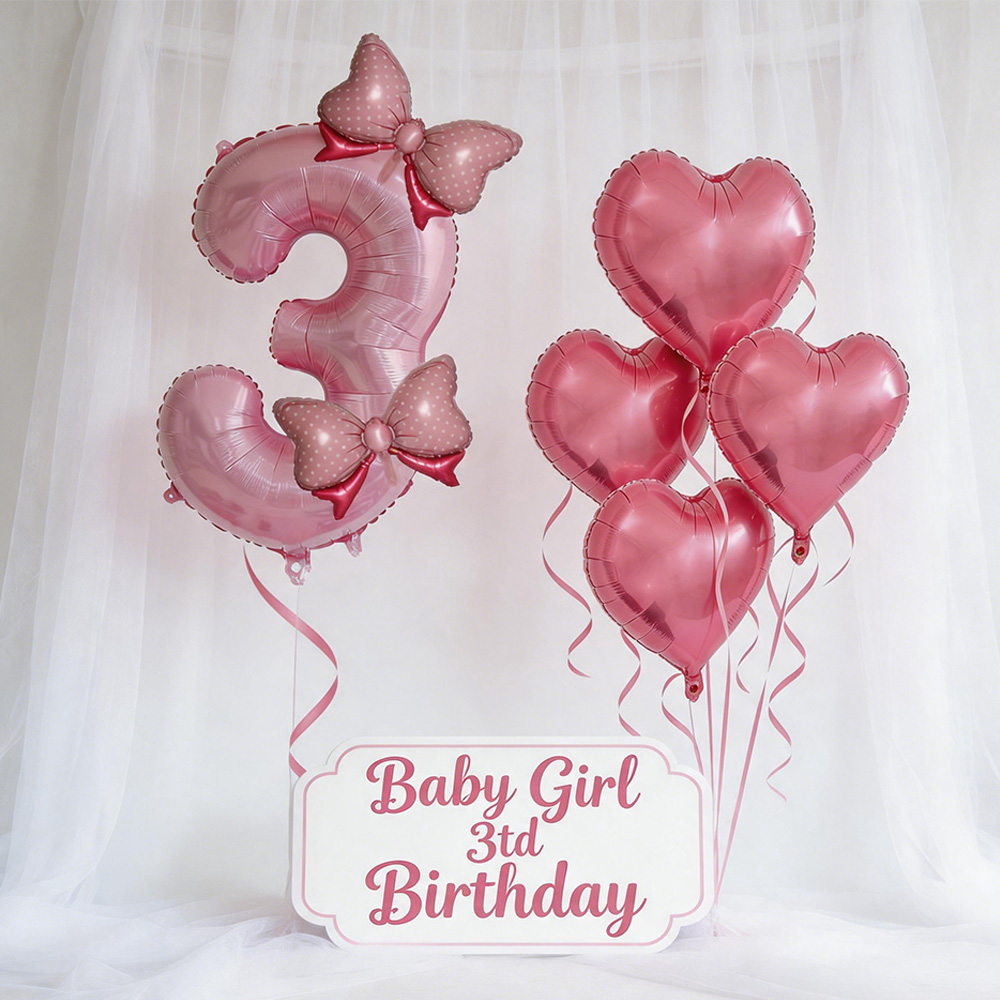 Rosa Schleife Party-Deko Rosa  – Confetti Balloon Set Bewertung und Preis