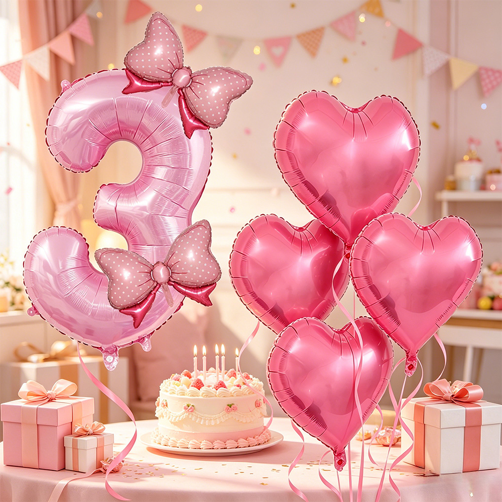 Rosa Schleife Party-Deko Rosa  – Confetti Balloon Set Bewertung und Preis