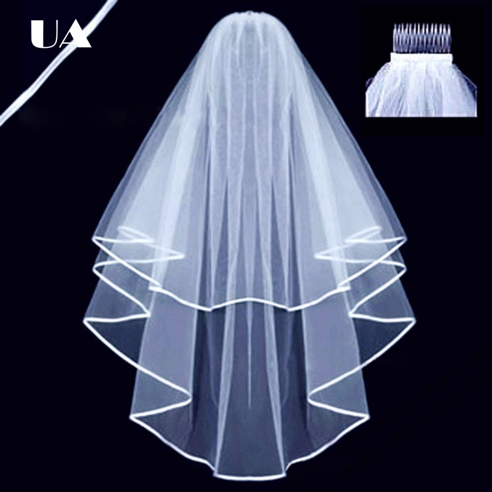 Einfacher weißer Brautschleier – Bridal Sash Ribbon Bewertung und Preis