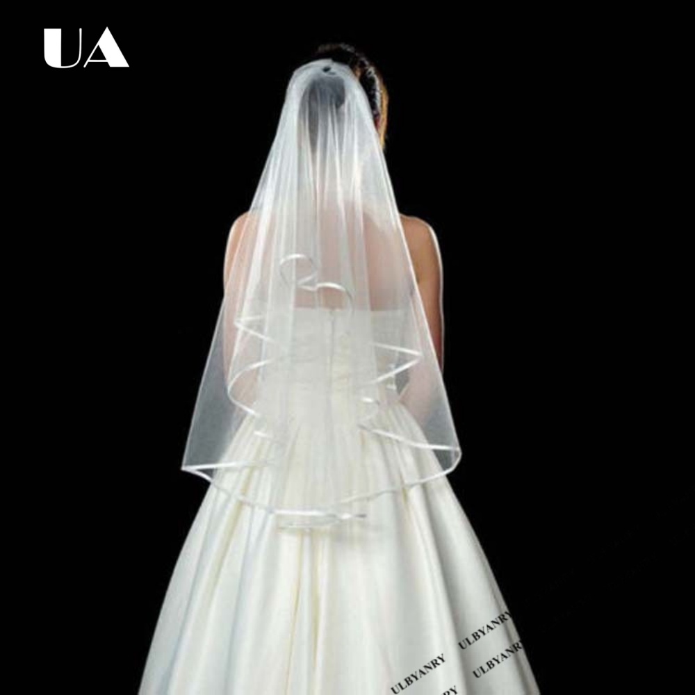 Einfacher weißer Brautschleier – Bridal Sash Ribbon Bewertung und Preis