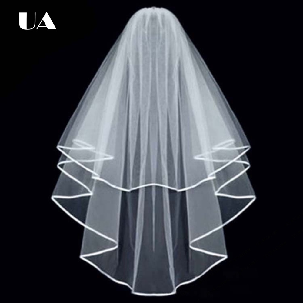 Einfacher weißer Brautschleier – Bridal Sash Ribbon Bewertung und Preis