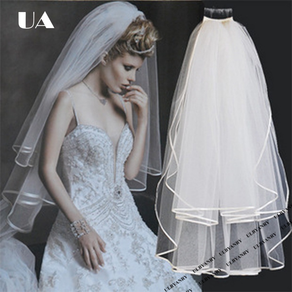 Einfacher weißer Brautschleier – Bridal Sash Ribbon Bewertung und Preis