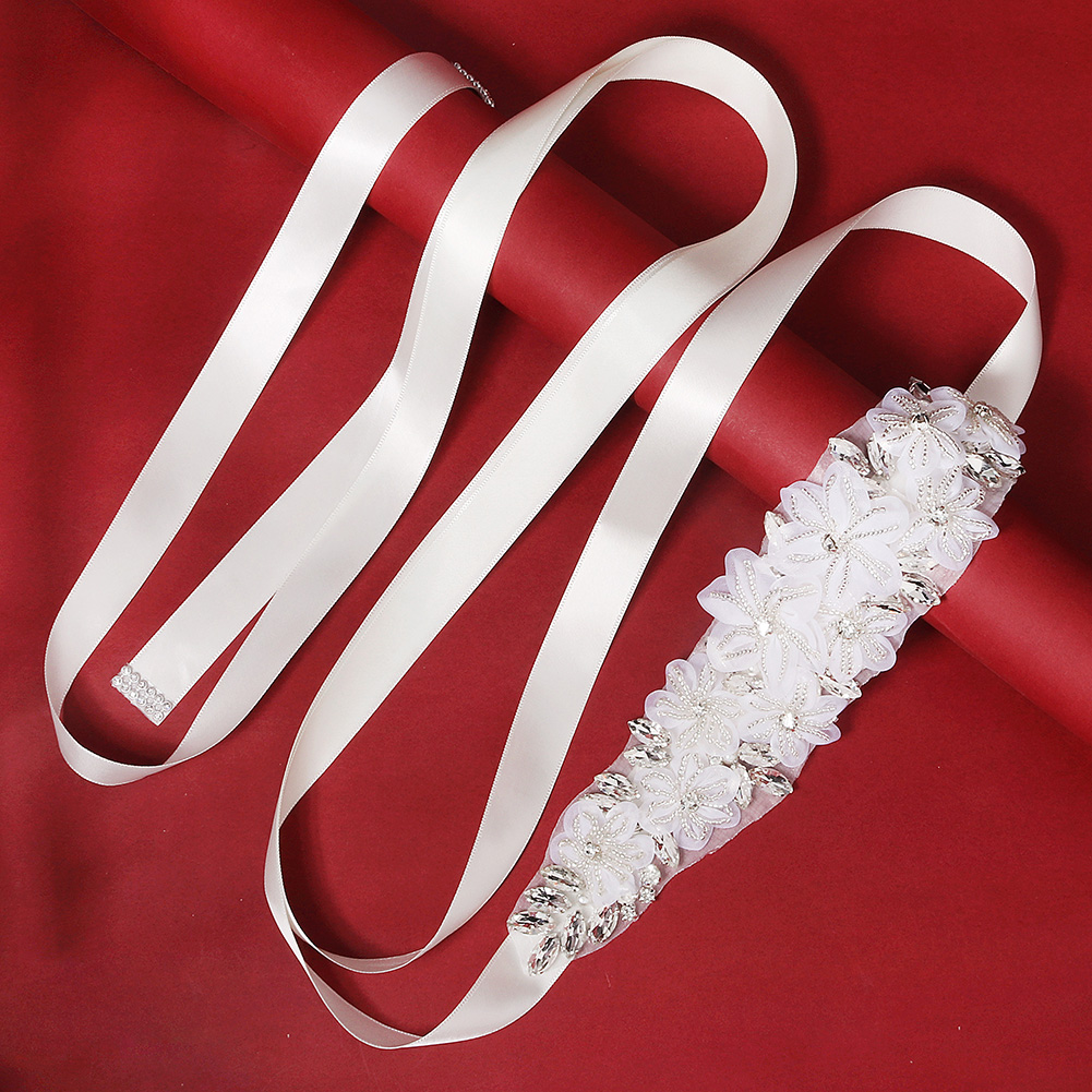 Romantischer 3D-Blumen-Brautgü – Bridal Sash Ribbon Bewertung und Preis