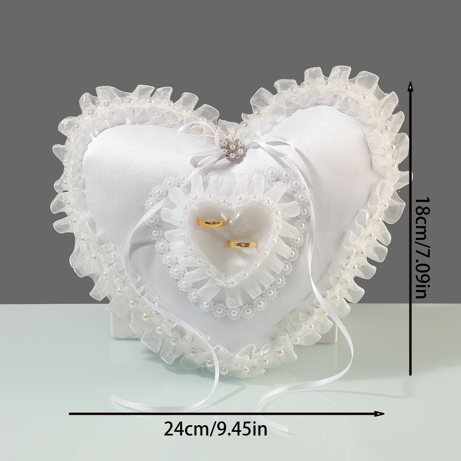 Weißes herzförmiges Hochzeitsr – Wedding Ceremony Supply Bewertung und Preis