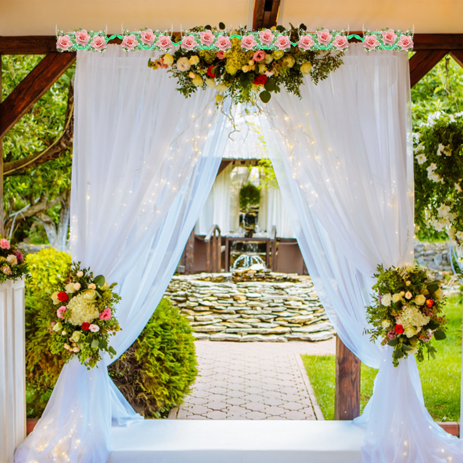 1 Set Blumenschaum-Girlande in – Wedding Floral Supply Bewertung und Preis