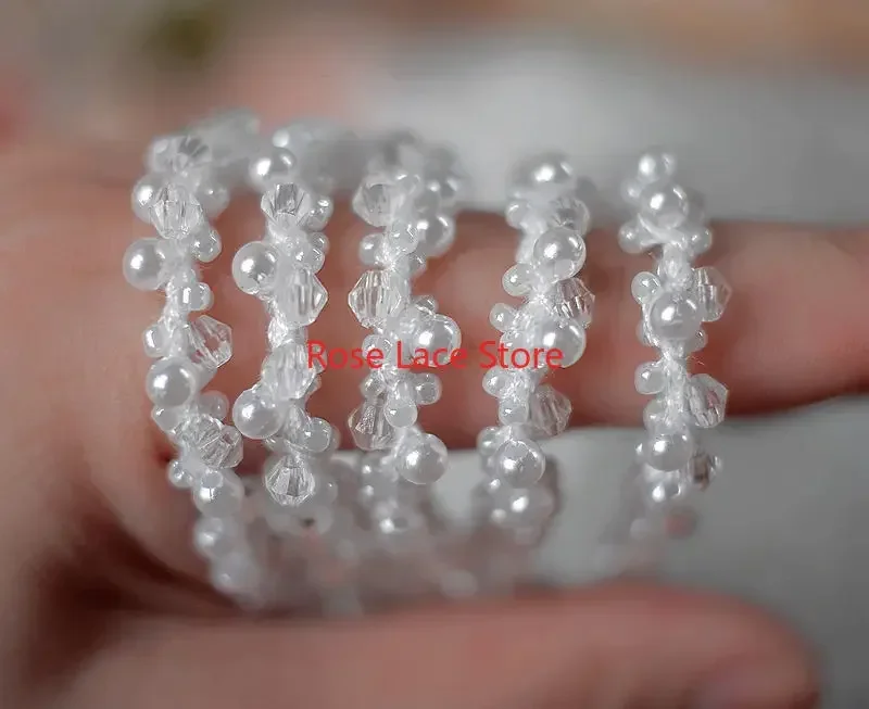 3 Yards Perlen-Spitzenbesatz,  – Bridal Sash Ribbon Bewertung und Preis