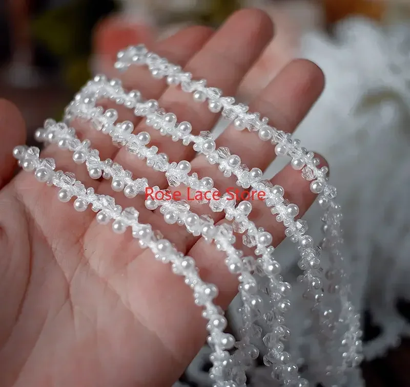3 Yards Perlen-Spitzenbesatz,  – Bridal Sash Ribbon Bewertung und Preis