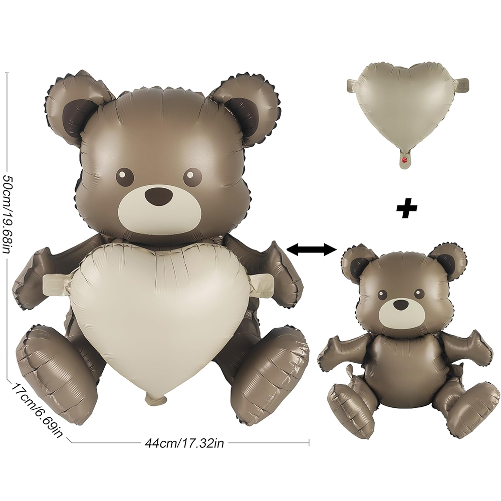Große matte braune Bär Folienb – Confetti Balloon Set Bewertung und Preis