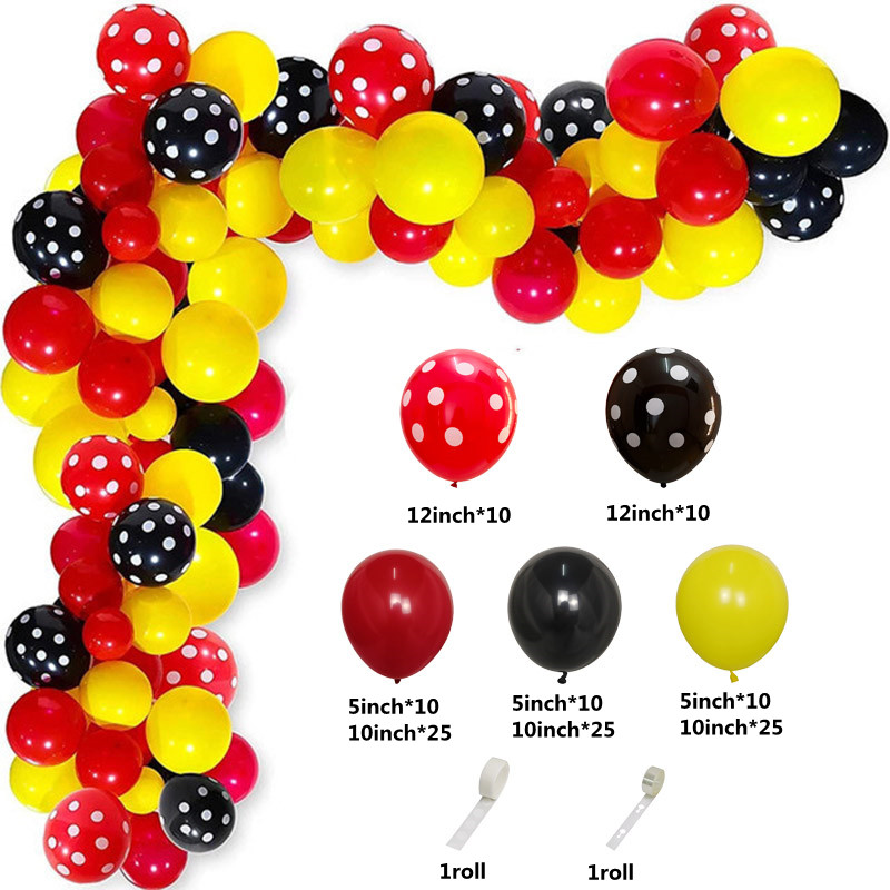 Rot Schwarz Gelb Ballon Girlan – Wedding Day Supply Kit Bewertung und Preis