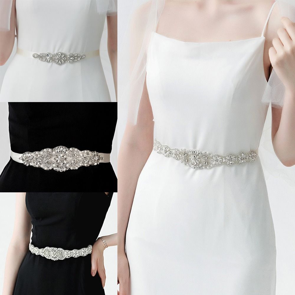 Eleganter Silberner Hochzeits- – Bridal Sash Ribbon Bewertung und Preis