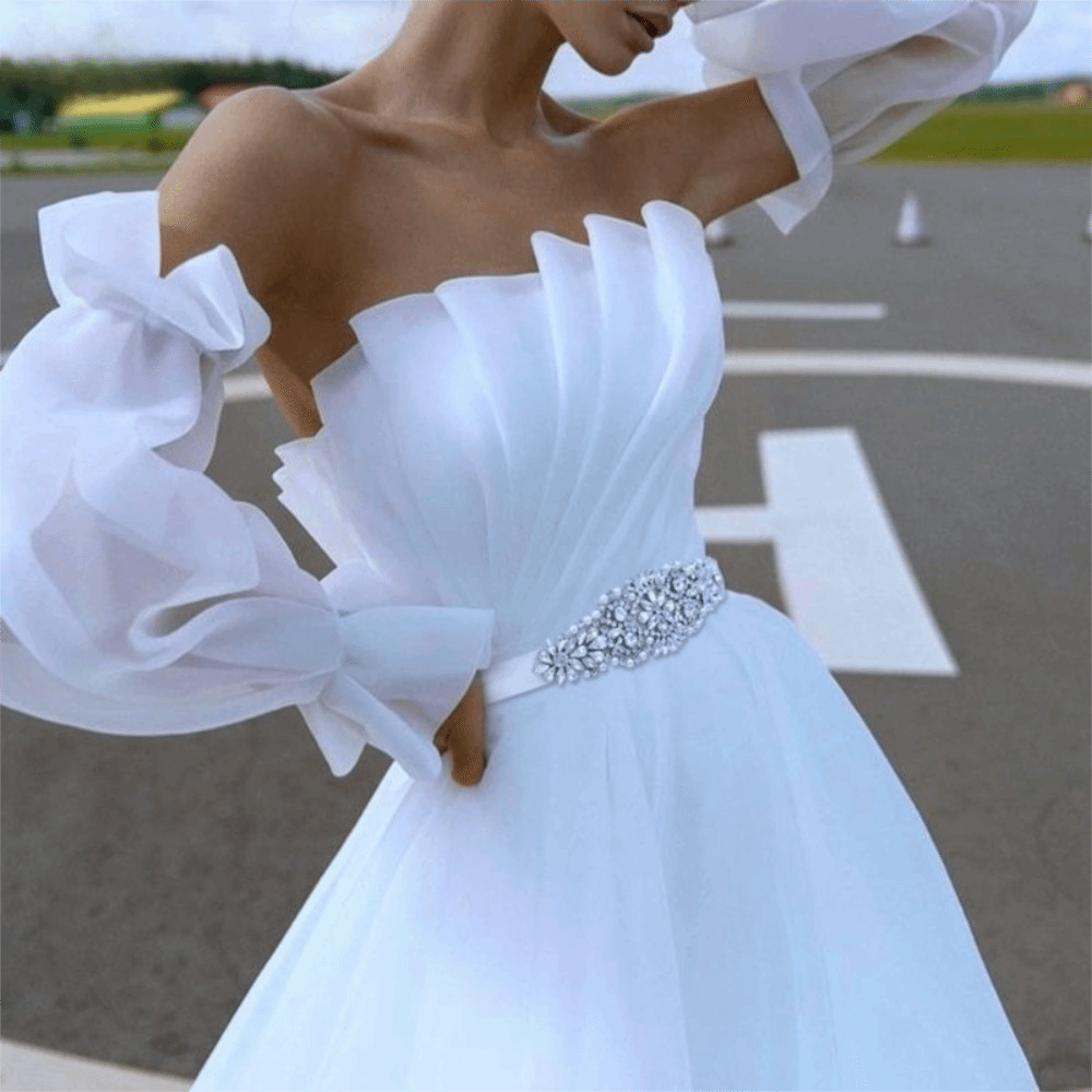 Modischer Brautgürtel mit Schl – Bridal Sash Ribbon Bewertung und Preis
