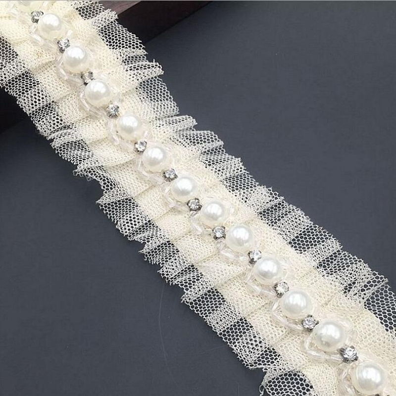 1 yard 1,5 cm Elfenbein Perle  – Bridal Sash Ribbon Bewertung und Preis