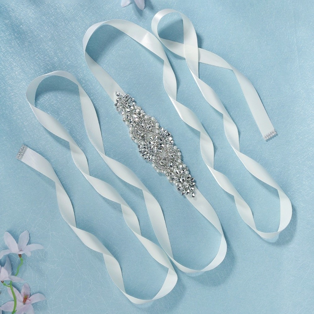 Modischer Brautgürtel mit Schl – Bridal Sash Ribbon Bewertung und Preis