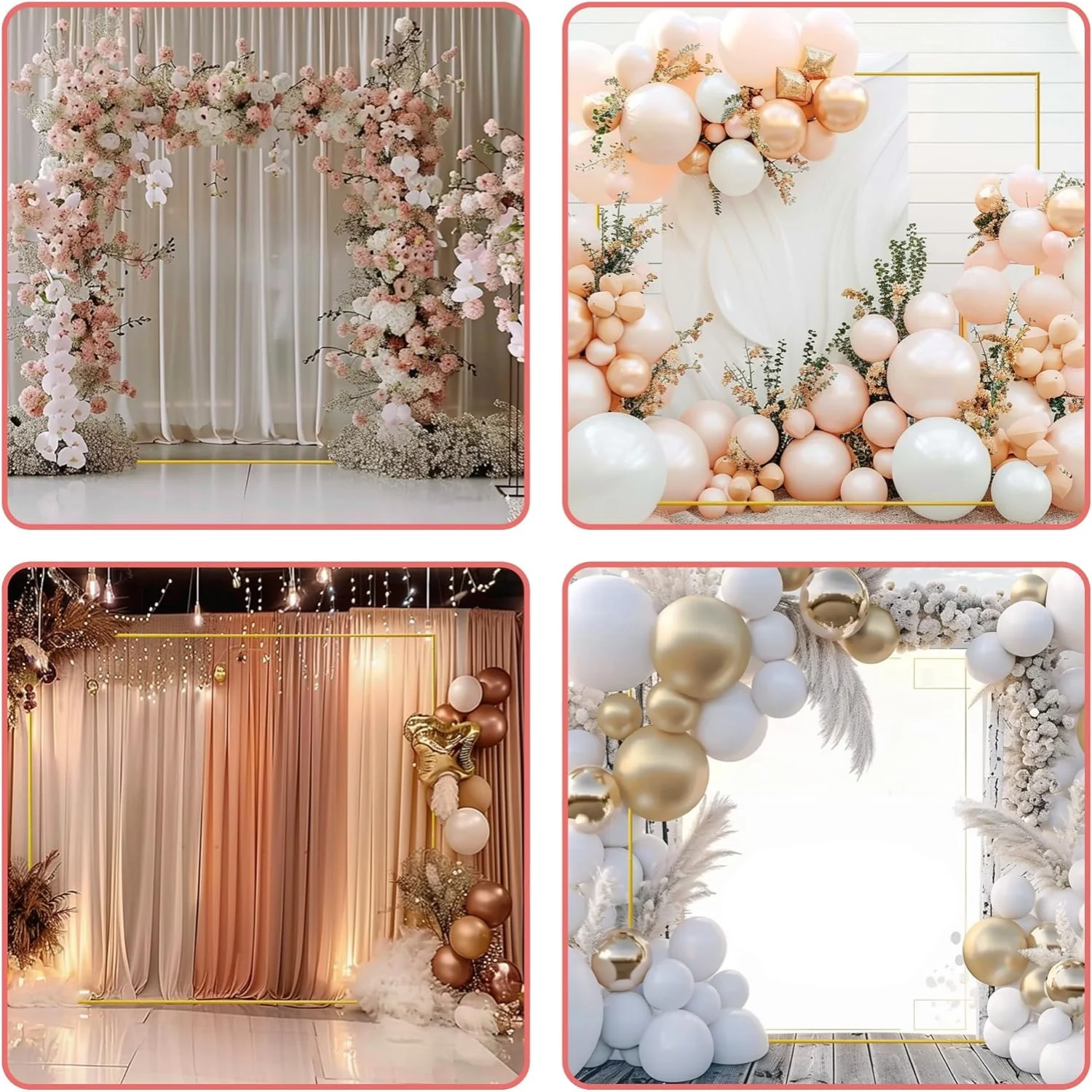 Goldene Hochzeitsbögen, quadra – Confetti Balloon Set Bewertung und Preis